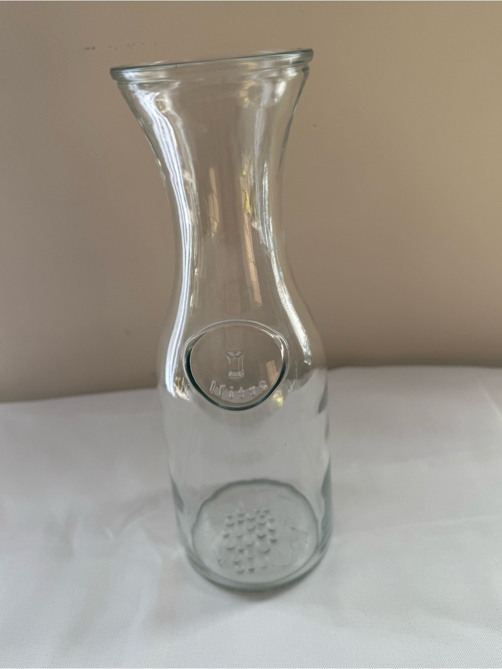 Vintage 1/2 Litre Clear Glass Carafe - Mexico